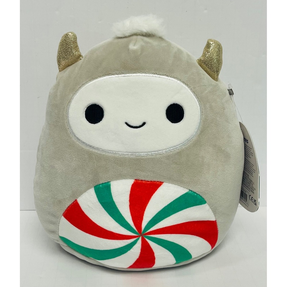 Squishmallows Nissa the Yeti 8 Inch Christmas Holiday Peppermint Plush SQXM00804